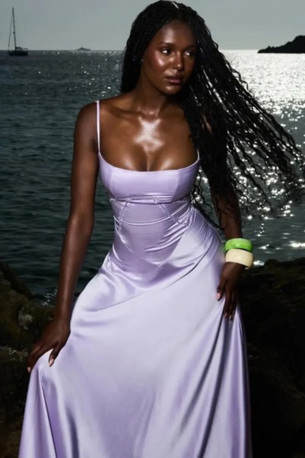Lorenna | Women Satin Corset Wedding Guest Maxi Dress - Image 13