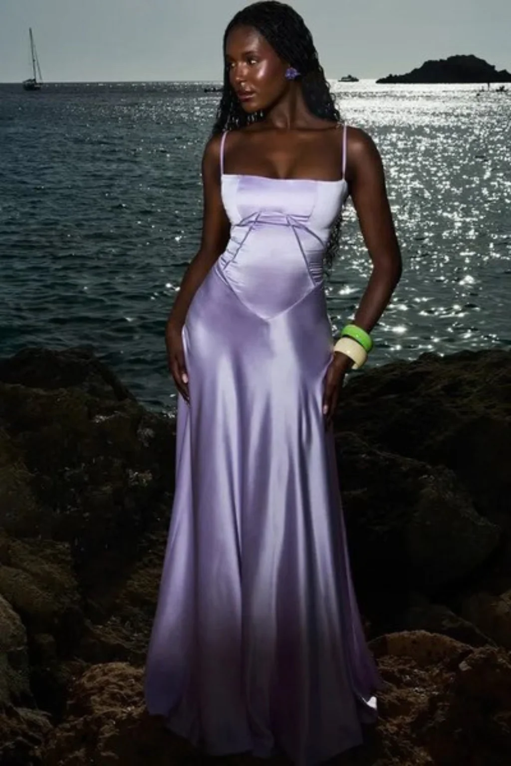 Lorenna | Women Satin Corset Wedding Guest Maxi Dress - Image 14