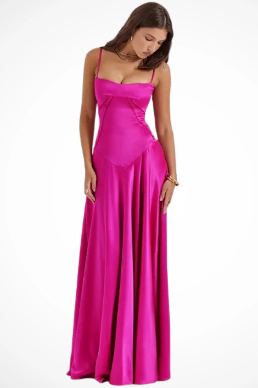Lorenna | Women Satin Corset Wedding Guest Maxi Dress - Image 20